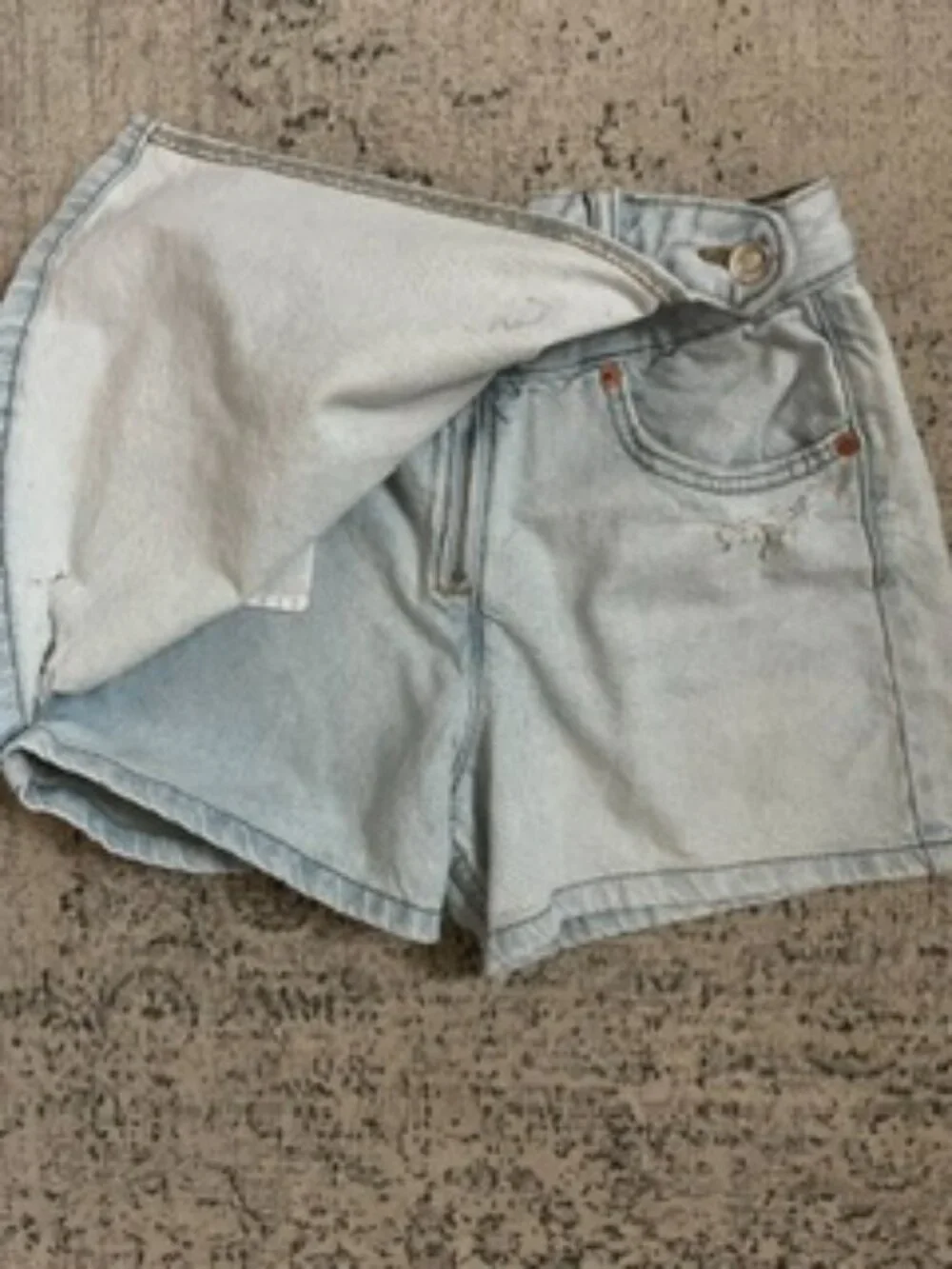 🧡3/$15 Zara Light Wash Distressed Shorts/Skort Girls 12-13